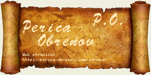 Perica Obrenov vizit kartica